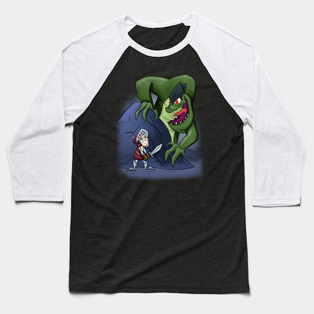 The Dragon and Little Knight Baseball T-Shirt by Coloradodude80